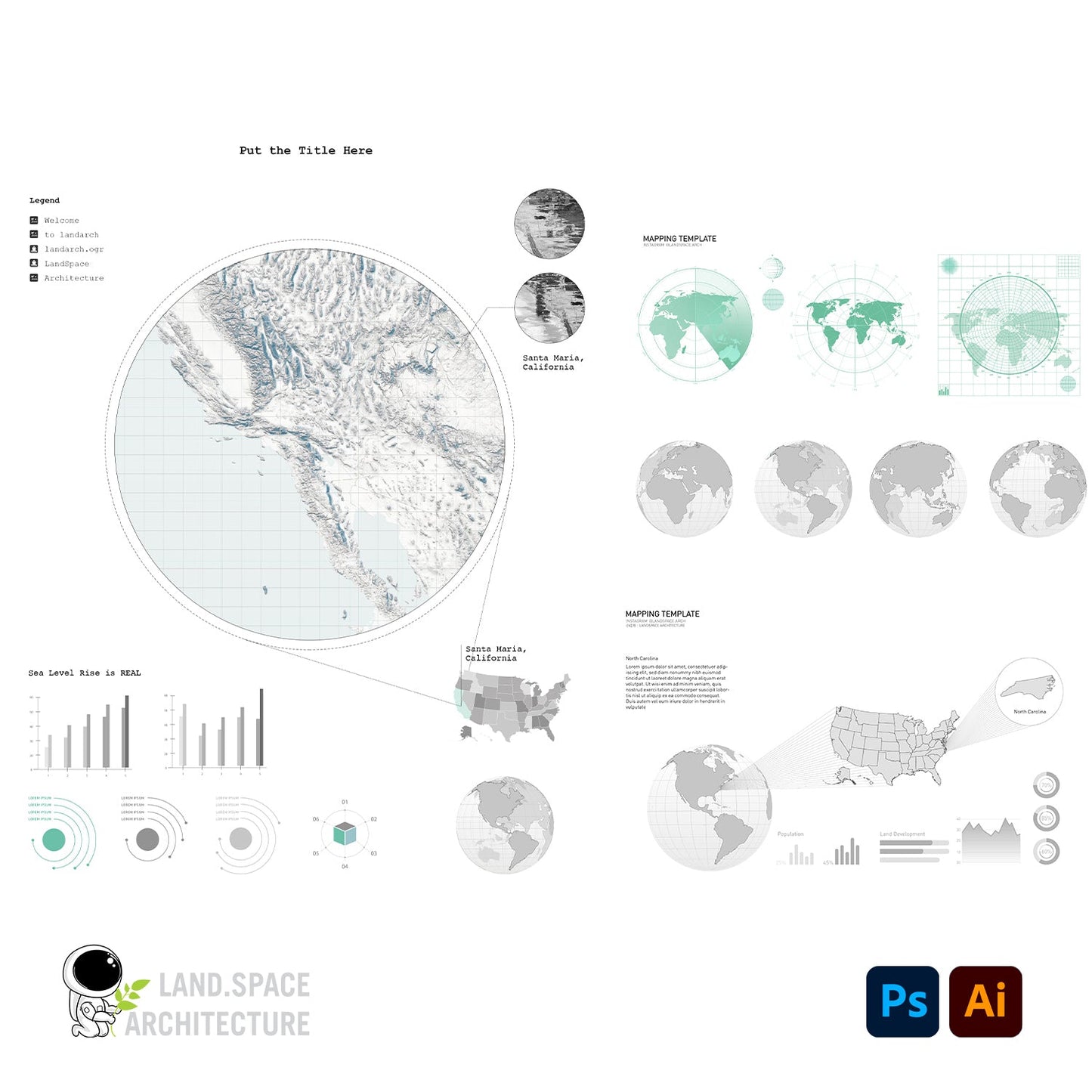 Architecture Site Analysis Mapping Templates - Landscape Architecture