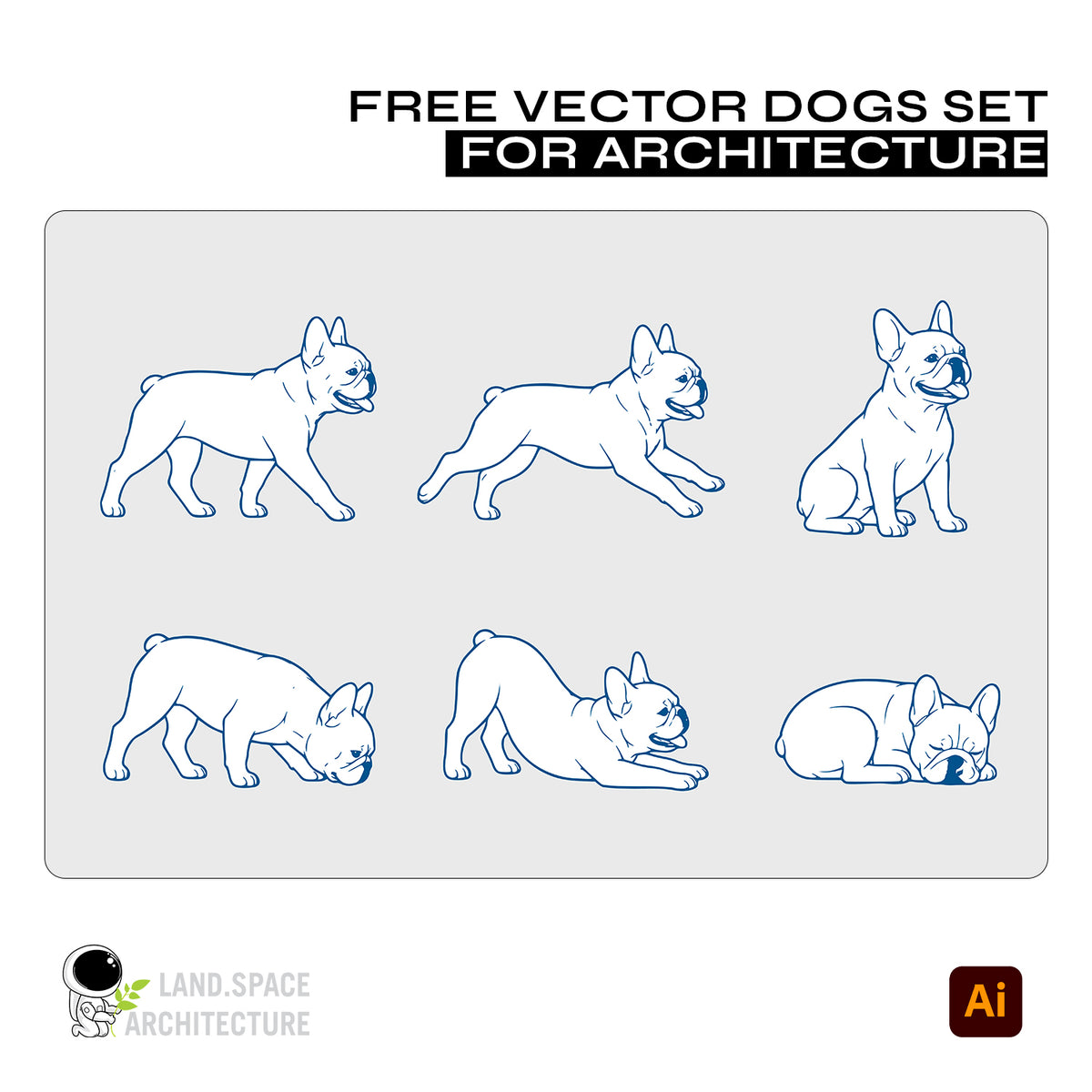 Free Vector Dogs for Architecture & Landscape Design