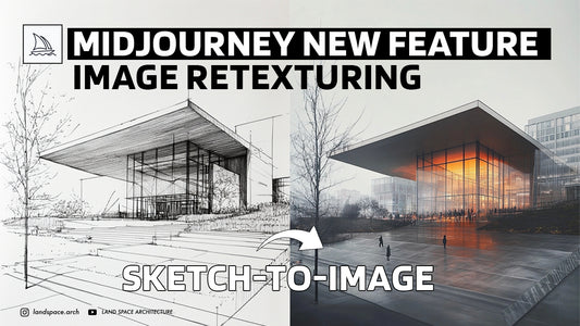 Transform Your Architectural Sketch with Midjourney’s Retexture AI Image Editor