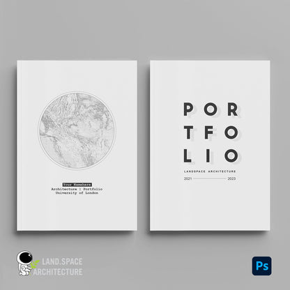 10 Architecture Portfolio Cover Templates in PSD - Landscape Architecture