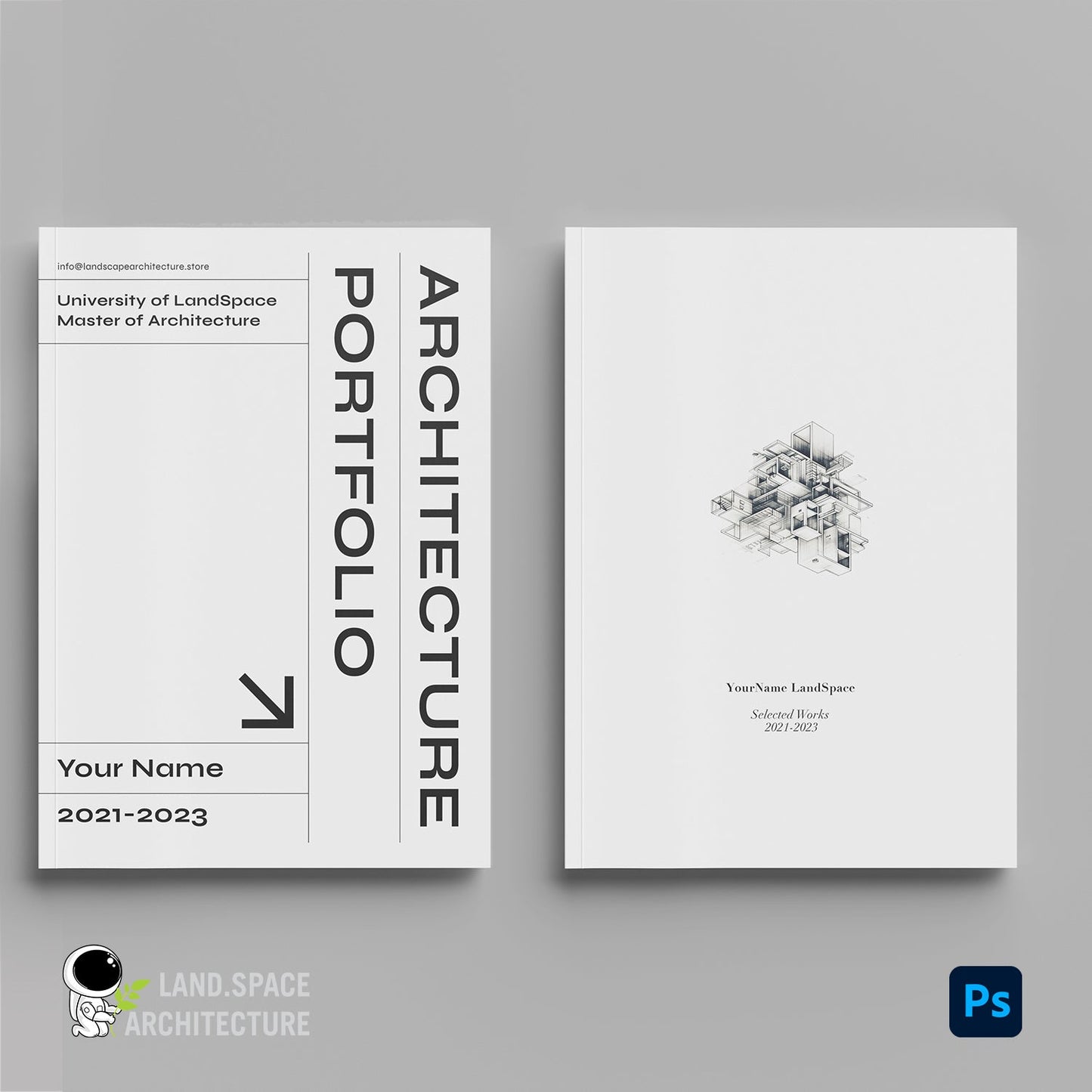 10 Architecture Portfolio Cover Templates in PSD - Landscape Architecture