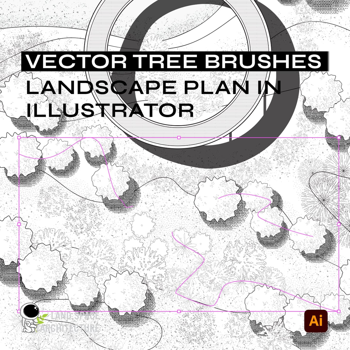 35 Tree Top View Vector Brushes and Vector Trees - Landscape Architecture