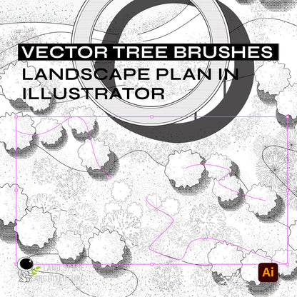 35 Tree Top View Vector Brushes and Vector Trees - Landscape Architecture