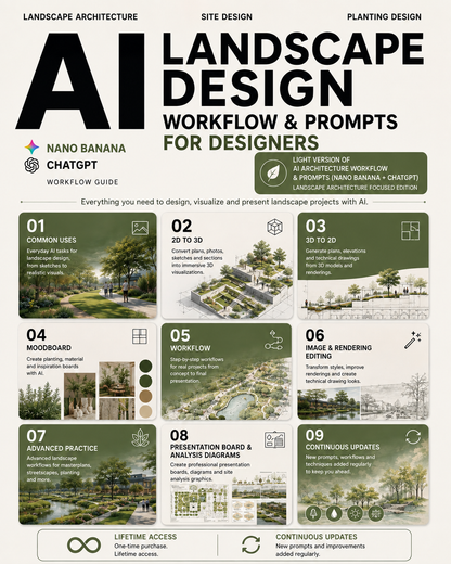AI Landscape Design Workflow and Prompts (Nano Banana + ChatGPT)