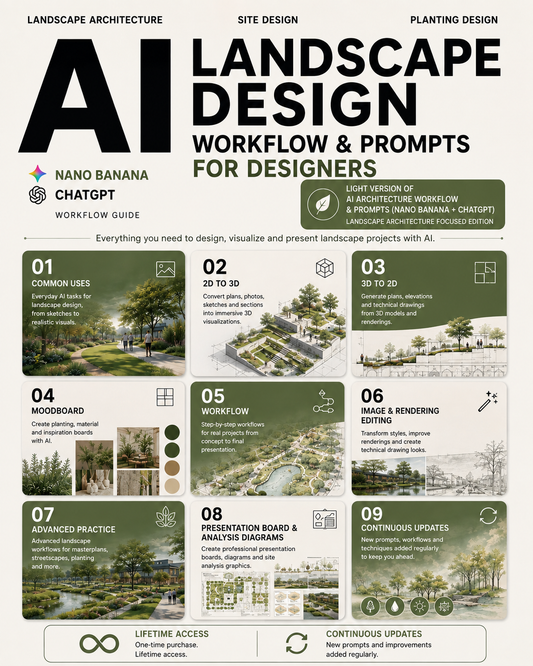 AI Landscape Design Workflow and Prompts (Nano Banana + ChatGPT)