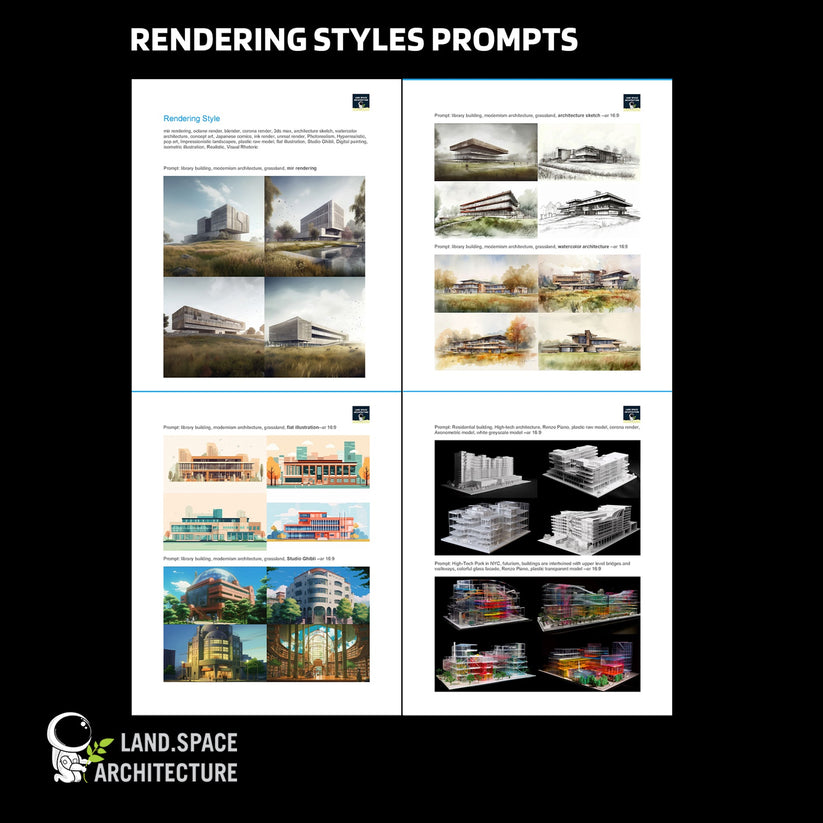Architecture Midjourney Prompt Guidebook – LandSpace Architecture
