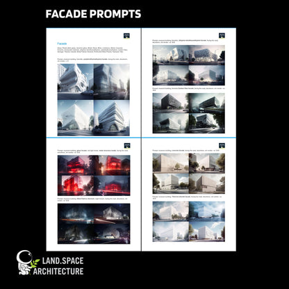 Architecture Midjourney V6 prompts guidebook (PDF and online google doc) - Landscape Architecture