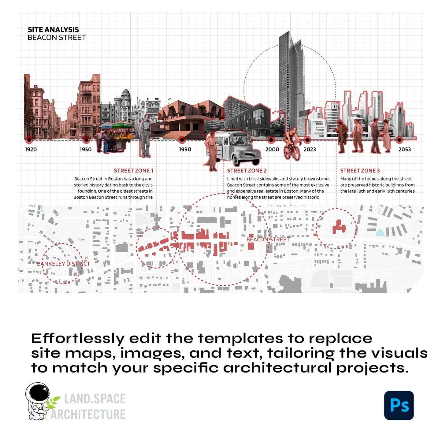 Architecture Site Analysis and Timeline Mockup - Landscape Architecture