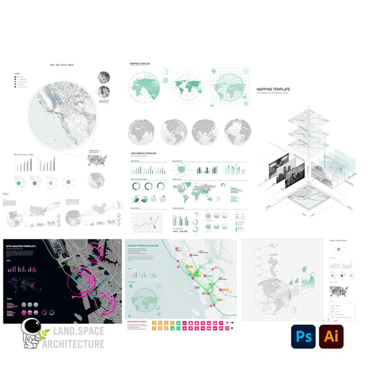 Architecture Site Analysis Mapping Templates - Landscape Architecture