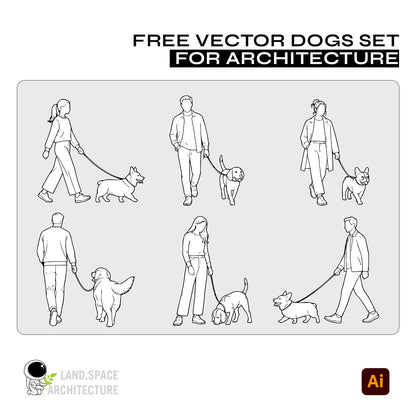 Free Vector Dogs for Architecture & Landscape Design