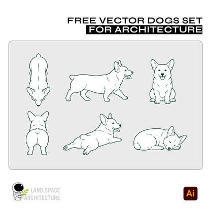 Free Vector Dogs for Architecture & Landscape Design