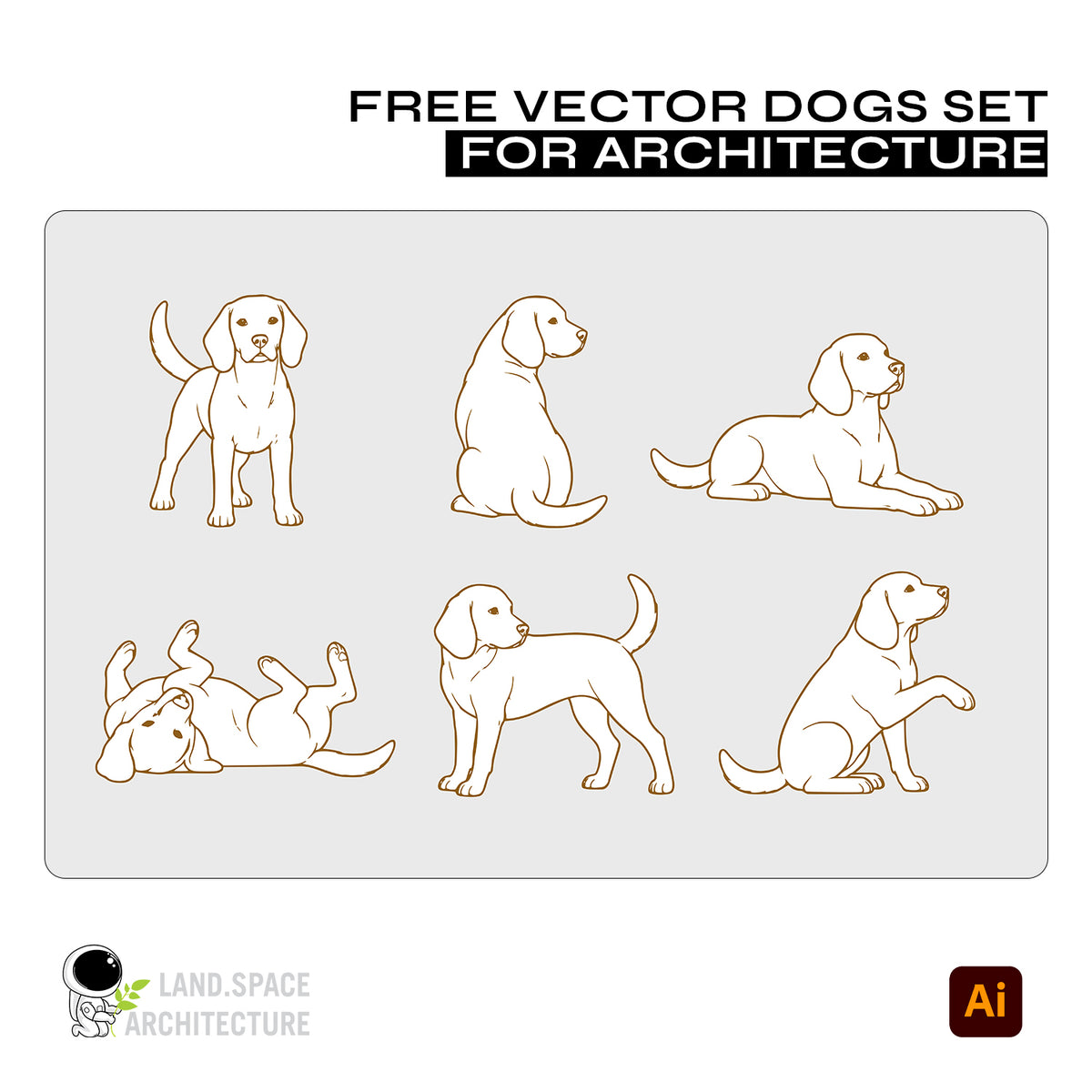 Free Vector Dogs for Architecture & Landscape Design