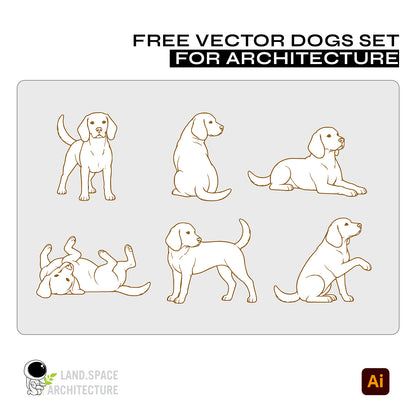 Free Vector Dogs for Architecture & Landscape Design