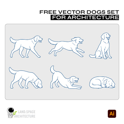 Free Vector Dogs for Architecture & Landscape Design