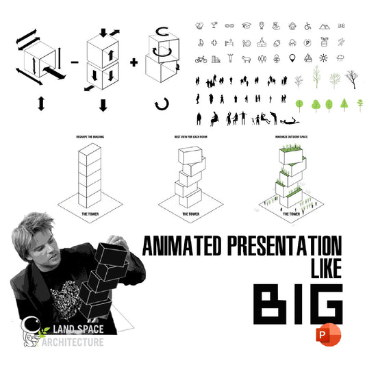 FREE Animated Architecture Presentation like BIG Bjarke Ingels in PowerPoint - Landscape Architecture