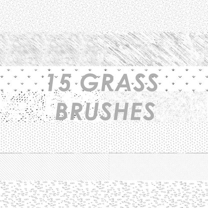 Minimalist top view tree and grass brushes - Landscape Architecture