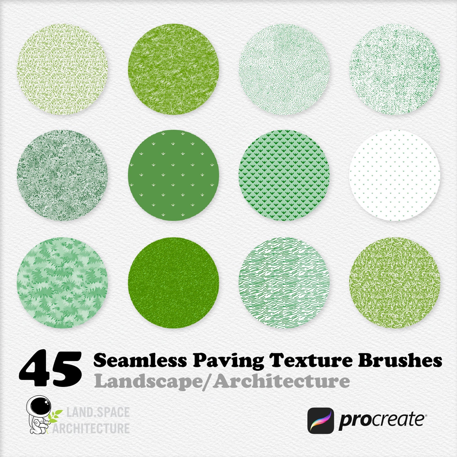 Procreate Seamless Paving Texture Brush Set - Landscape Architecture