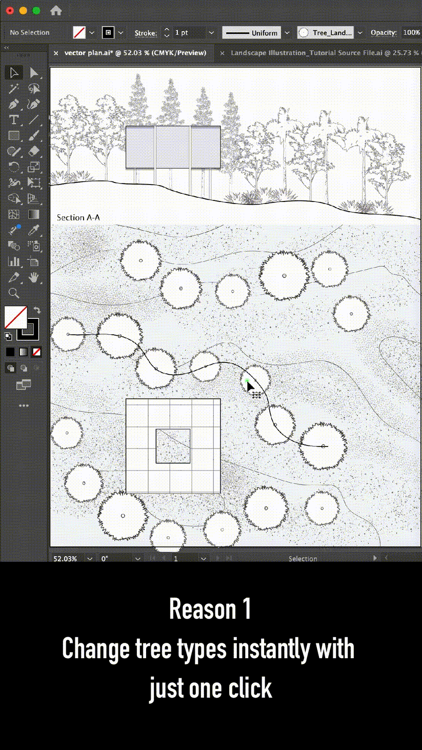 35 Tree Top View Vector Tree Brushes for Landscape Design – LandSpace ...
