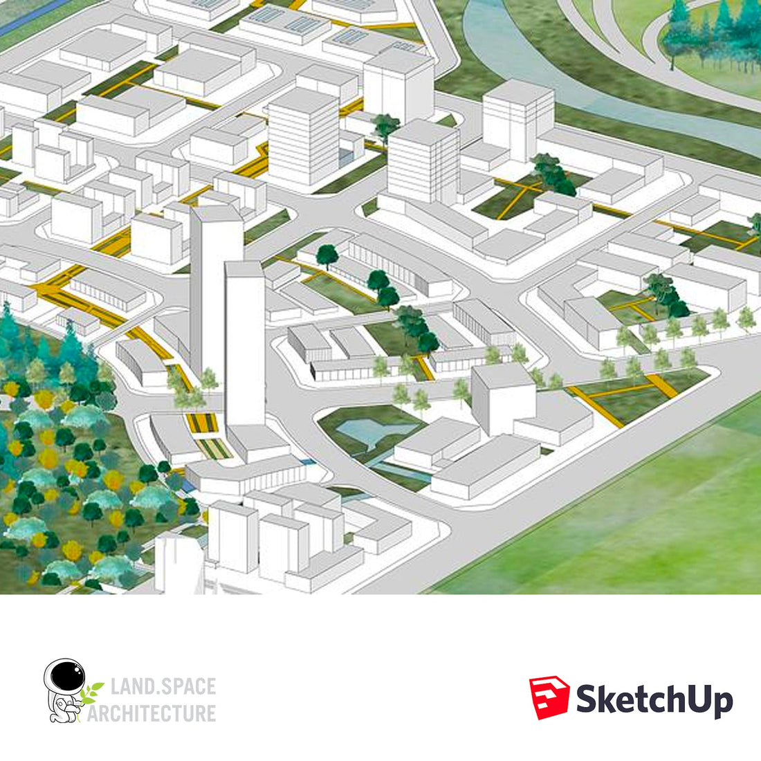 Urban Rendering SketchUp Tree Components for Urban Design Rendering – LandSpace ...