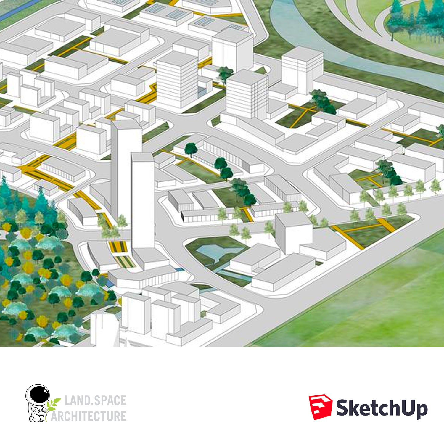 SketchUp Tree Components for Urban Design Rendering - Landscape Architecture