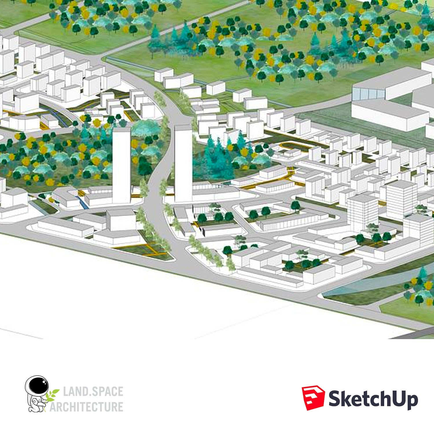 SketchUp Tree Components for Urban Design Rendering - Landscape Architecture