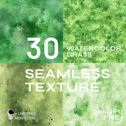 30 Watercolor Grass Seamless Texture For Landscape Design