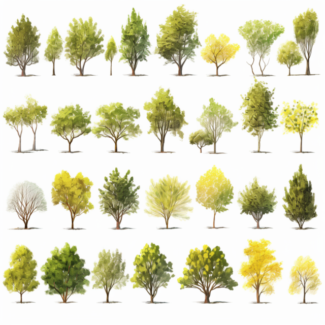 Cutout Trees with Midjourney